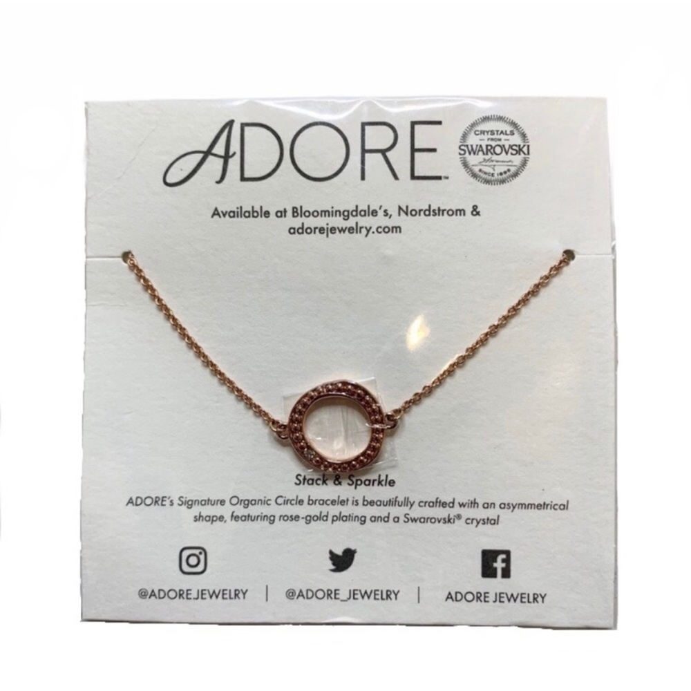 Adore Stack & Sparkle Circle Swarovski Crystal Bracelet Dainty Minimalist